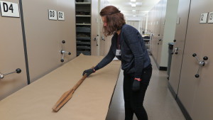 Hannelore at work in the AMNH collection 