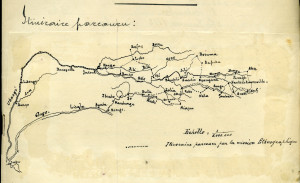 The travel route of the Hutereau expedition. RMCA archive, N2 Missions, Mission Hutereau