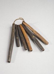 Whistles used in nebeli. These whistles were feared as one could kill someone by blowing them. MO.0.0.13559-1, collection RMCA, mission Hutereau, 1911-1913.